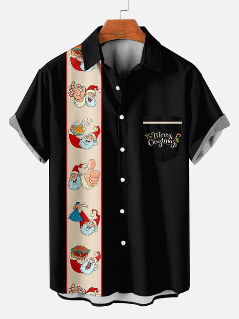 Men's Christmas Funny Graphic Short Sleeve Hawaiian Shirt